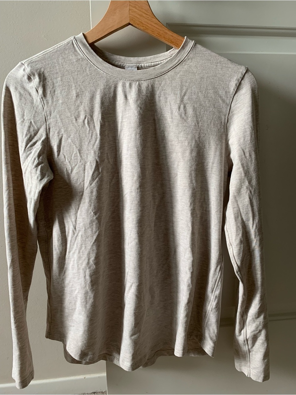 lululemon athletica Long Sleeve Tee in Light Beige Heather